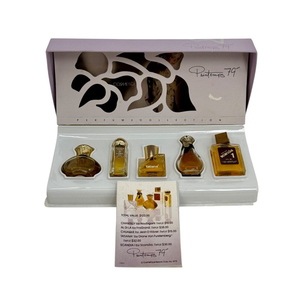 RARE Vintage Printemps 1979 COSMETIQUE's Luxury Designer Mini Perfume Gift Set - Picture 14 of 16
